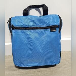 L.L. Bean Travel Hanging Toiletry Cosmetics Bag Blue
